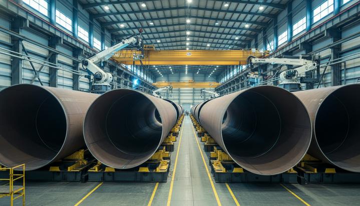 Titan Wind Energy оснащает завод XXL-моносвай в Германии