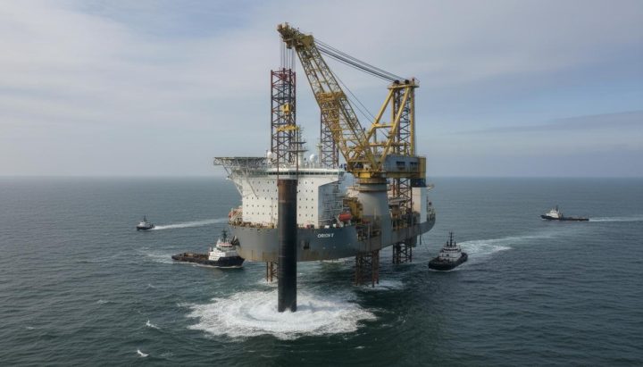 В Нидерландах применили технологию бесшумного монтажа морских ветропарков