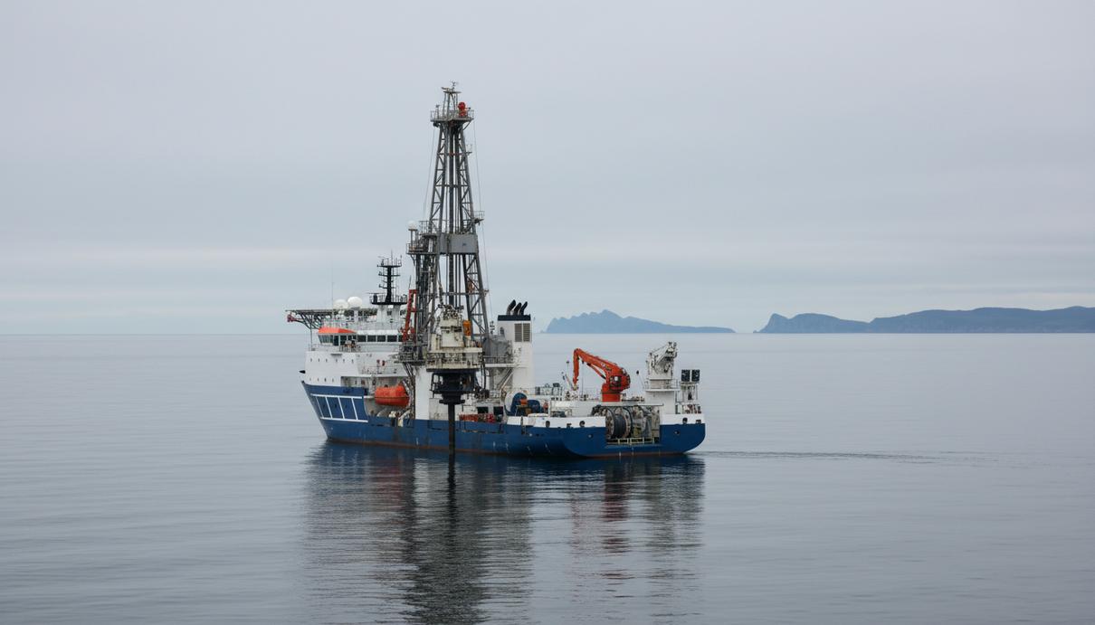 В Шотландии начинаются изыскания на месте ветропарка Bowdun мощностью 1 ГВт Исследовательское судно с буровой вышкой в Северном море у побережья Абердиншира