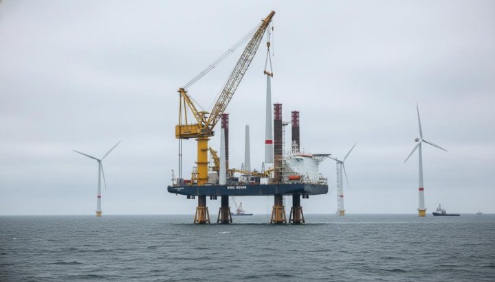 Судно «Wind Mover» начало монтаж турбин на польской ВЭС «Baltic Power»