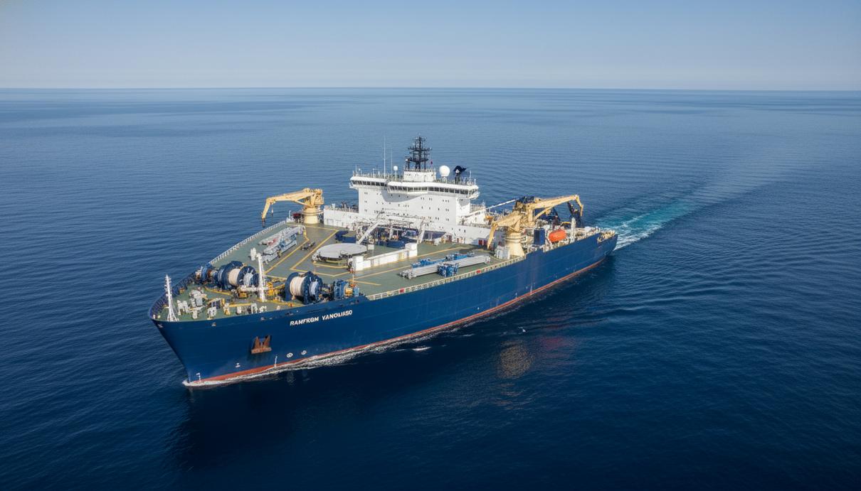 TGS получила третий контракт на изучение площадок для ветропарков в Европе Специализированное морское судно с треугольным корпусом для геофизических исследований