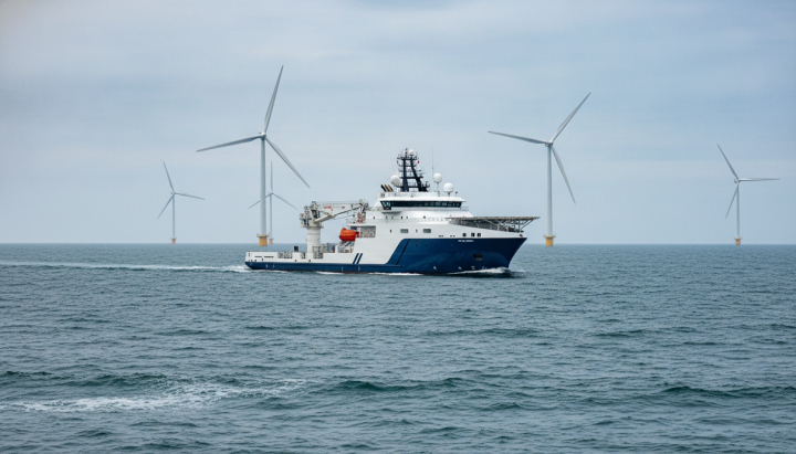 OranjeWind зафрахтовала гибридное судно для ветропарка в Нидерландах