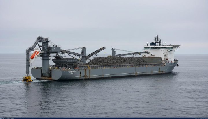 Boskalis ввела в строй крупнейшее в отрасли судно для отсыпки камня