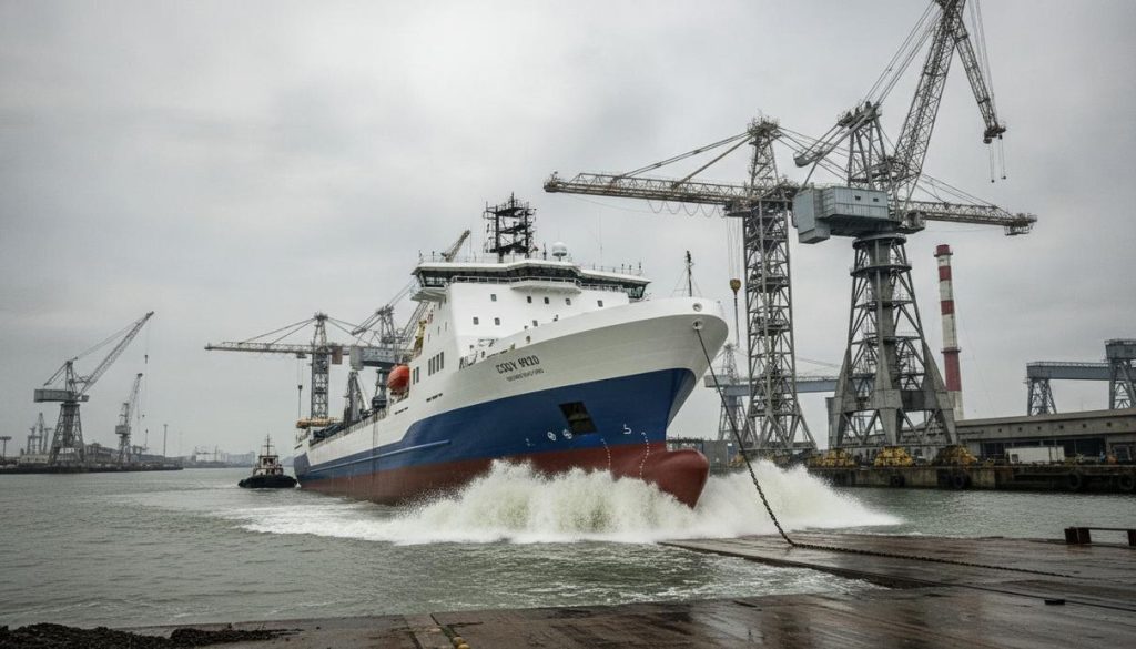 TSSM спустила на воду во Вьетнаме третье судно для ветропарков